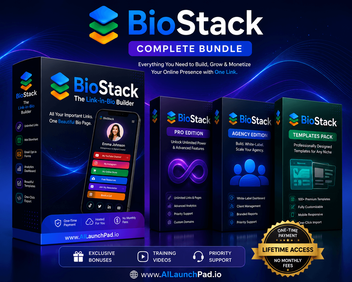 BioStack Complete Bundle — the full suite of products shown together